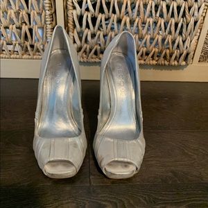 Aldo silver pumps